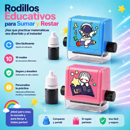 SET DE RODILLOS EDUCATIVOS DE SUMA Y RESTA