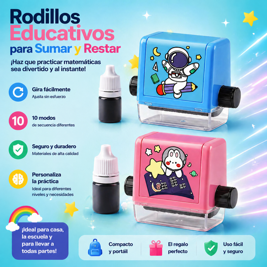 SET DE RODILLOS EDUCATIVOS DE SUMA Y RESTA